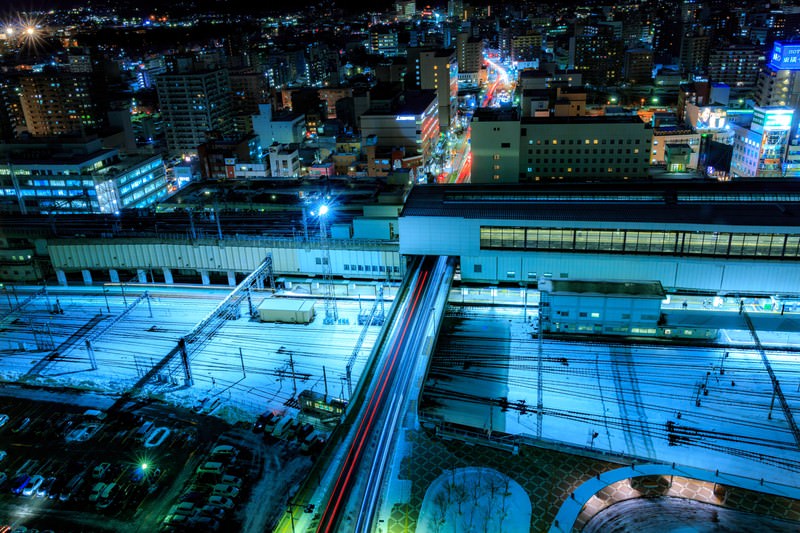 17雪の盛岡駅