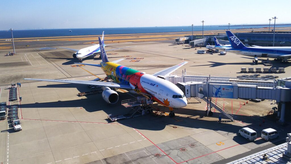 72駐機中の航空機